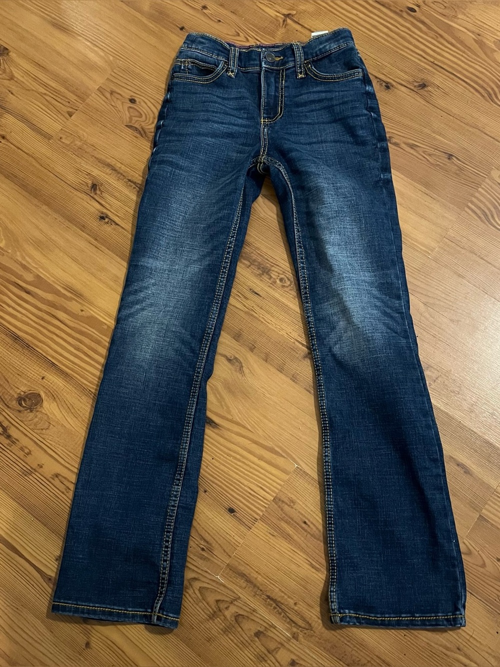 Wrangler Girls Jeans Size 12 slim Blue Western Bootcut Embroidered W Pockets